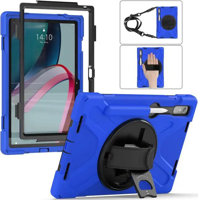 Main image of Case for Lenovo Tab P11 Pro 2nd Gen 11.2 inch 2022 Model TB-132FU TB-138FC with Pencil Holder, Kickstand, Hand & Shoulder Strap Shockproof Protective Cover