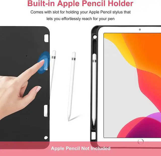 Alt view image 6 of 7 - Touchpad Keyboard Case For iPad 10th Generation 10.9 inch 2022 with 7 Color Backlit, Multi-Touch Trackpad, Flip Stand Cover with Detachable Wireless Keyboard, Pencil Holder Rose Gold