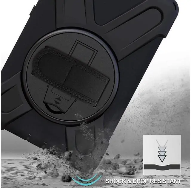 Alt view image 6 of 7 - Case for Lenovo Tab M10 FHD Plus 10.3 inch 2020 2nd Generation / K10, TB-X606F/TB-X606X/TB-X6C6F/TB-X6C6X, Heavy Duty Rugged Drop Resistant Shockproof Cover with Stand/Hand & Shoulder Strap