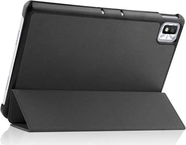 Alt view image 5 of 7 - TCL Tab 10s 10.1 inch 9080G Case 2021, Trifold Slim Smart Stand Cover Hard Shell for 8.0" Nokia Tablet T10 2022 Release with Universal Stylus Pen