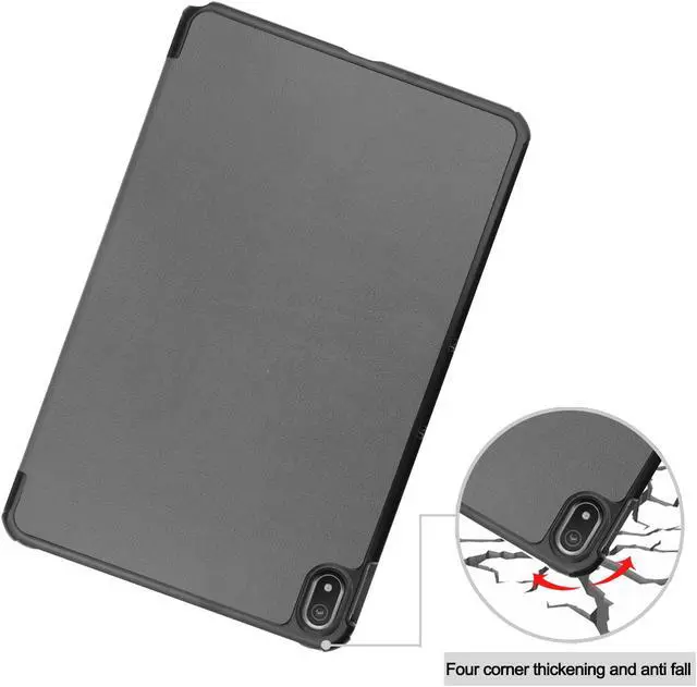 Alt view image 6 of 7 - Nokia T20 Tablet Case 10.36 Inch 2021, Slim Light Trifold Stand Hard Shell Smart Cover for 10.36" Nokia T20 Tablet TA-1392 TA-13797 TA-1394 2021 with Universal Stylus Pen Blue Grey