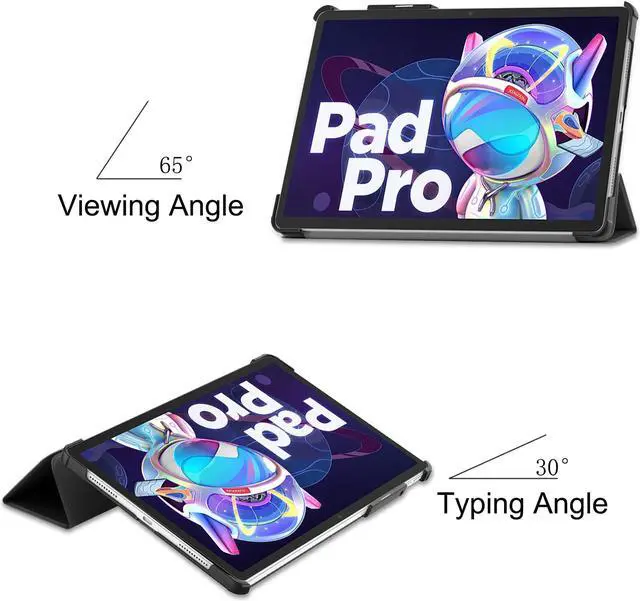 Alt view image 4 of 7 - Case for Lenovo Tab P11 Pro 11.2 inch Gen 2 2022 / Lenovo Xiaoxin Pad Pro 2022 11.2 inch , Tri fold Slim Lightweight Hard Shell Smart Protective Cover with Multi-Angle Stand, Universal Stylus Pen