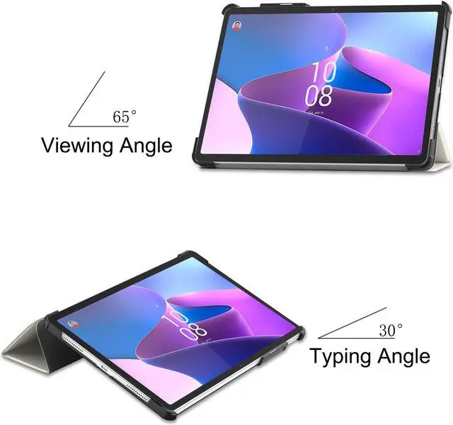 Alt view image 4 of 7 - Case for Lenovo Tab P11 Pro 11.2 inch Gen 2 2022 / Lenovo Xiaoxin Pad Pro 2022 11.2 inch , Tri fold Slim Lightweight Hard Shell Smart Protective Cover with Multi-Angle Stand, Universal Stylus Pen