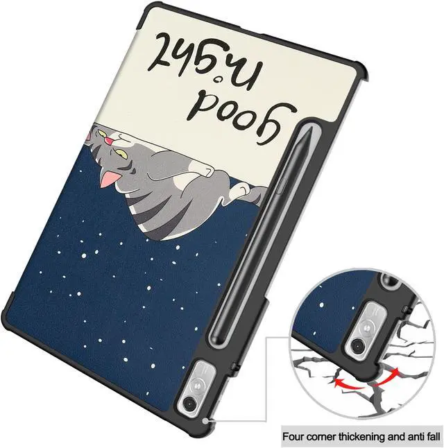 Alt view image 6 of 7 - Case for Lenovo Tab P11 Pro 11.2 inch Gen 2 2022 / Lenovo Xiaoxin Pad Pro 2022 11.2 inch , Tri fold Slim Lightweight Hard Shell Smart Protective Cover with Multi-Angle Stand, Universal Stylus Pen