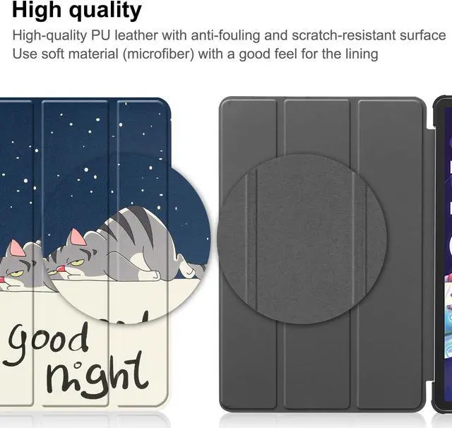 Alt view image 7 of 7 - Case for Lenovo Tab P11 Pro 11.2 inch Gen 2 2022 / Lenovo Xiaoxin Pad Pro 2022 11.2 inch , Tri fold Slim Lightweight Hard Shell Smart Protective Cover with Multi-Angle Stand, Universal Stylus Pen