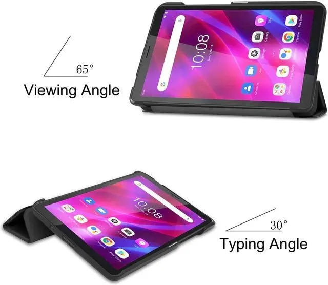 Alt view image 3 of 7 - Case for Lenovo Tab M7 Gen 3 2021 / M7 Gen 2 2019, Slim Lightweight Stand Hard Shell Protective Cover for 7 inch Lenovo Tab M7 2nd Gen / 3rd Gen TB-7305F TB-7305L TB-7305X with Universal Stylus Pen