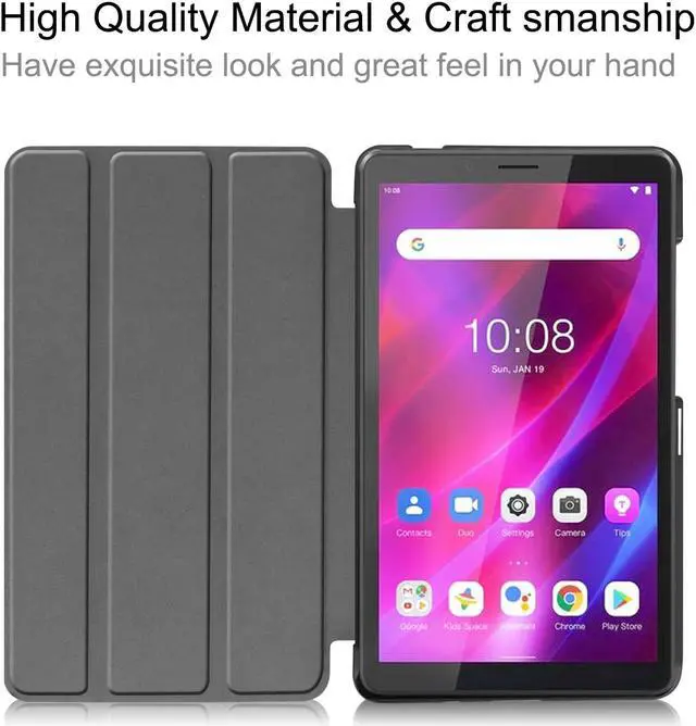 Alt view image 7 of 7 - Case for Lenovo Tab M7 Gen 3 2021 / M7 Gen 2 2019, Slim Lightweight Stand Hard Shell Protective Cover for 7 inch Lenovo Tab M7 2nd Gen / 3rd Gen TB-7305F TB-7305L TB-7305X with Universal Stylus Pen