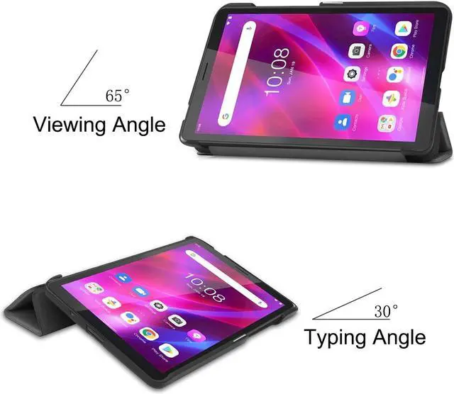 Alt view image 4 of 7 - Case for Lenovo Tab M7 Gen 3 2021 / M7 Gen 2 2019, Slim Lightweight Stand Hard Shell Protective Cover for 7 inch Lenovo Tab M7 2nd Gen / 3rd Gen TB-7305F TB-7305L TB-7305X with Universal Stylus Pen
