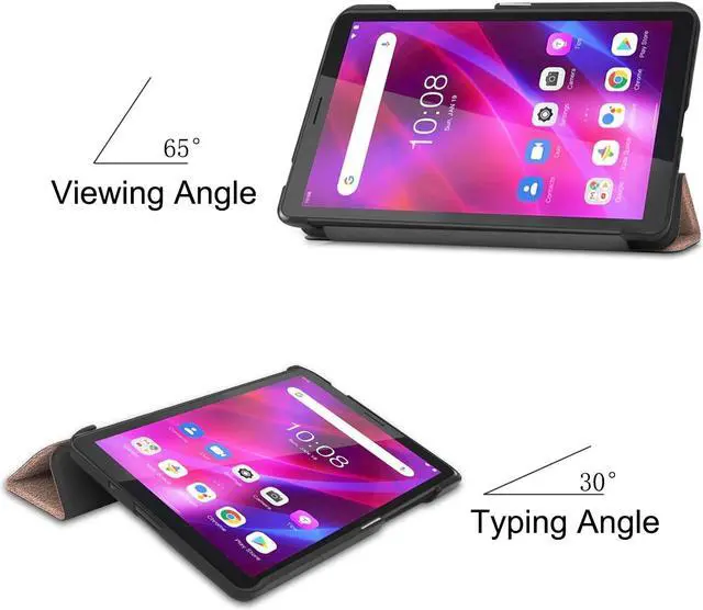 Alt view image 4 of 7 - Case for Lenovo Tab M7 Gen 3 2021 / M7 Gen 2 2019, Slim Lightweight Stand Hard Shell Protective Cover for 7 inch Lenovo Tab M7 2nd Gen / 3rd Gen TB-7305F TB-7305L TB-7305X with Universal Stylus Pen