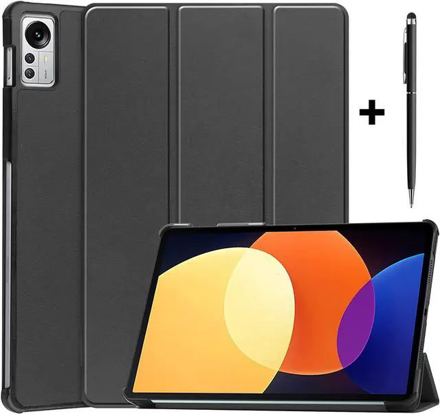 Main image of Case for Xiaomi Pad 5 Pro 12.4 inch 2022, Tri fold Slim Lightweight Hard Shell Smart Protective Cover with Multi-Angle Stand, Universal Stylus Pen