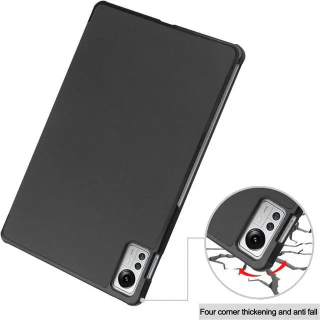 Alt view image 7 of 7 - Case for Xiaomi Pad 5 Pro 12.4 inch 2022, Tri fold Slim Lightweight Hard Shell Smart Protective Cover with Multi-Angle Stand, Universal Stylus Pen