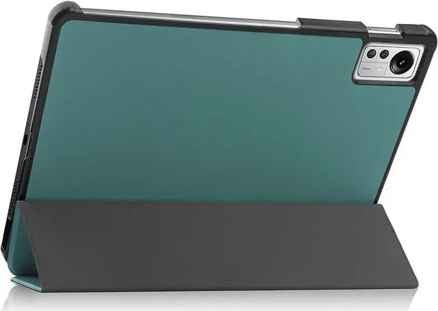 Alt view image 5 of 7 - Case for Xiaomi Pad 5 Pro 12.4 inch 2022, Tri fold Slim Lightweight Hard Shell Smart Protective Cover with Multi-Angle Stand, Universal Stylus Pen Dark Green