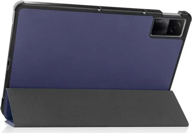 Alt view image 5 of 7 - Case for Xiaomi Redmi Pad 10.61 inch 2022, Tri fold Slim Auto Wake Lightweight Hard Shell Smart Protective Stand Cover with Universal Stylus Pen Blue