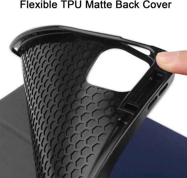 Alt view image 6 of 7 - iPad Pro 12.9 Inch Case 2022 2021 2020 2018 (6th 5th 4th 3th Gen) with Pencil Holder, Support 2nd Pencil Charging, Slim Tablet Stand Cover with Soft TPU Back, Auto Wake/Sleep with Universal Stylus Pen