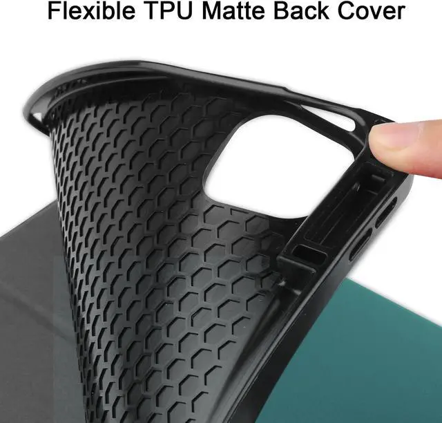 Alt view image 6 of 7 - iPad Pro 12.9 Inch Case 2022 2021 2020 2018 (6th 5th 4th 3th Gen) with Pencil Holder, Support 2nd Pencil Charging, Slim Tablet Stand Cover with Soft TPU Back, Auto Wake/Sleep with Universal Stylus Pen
