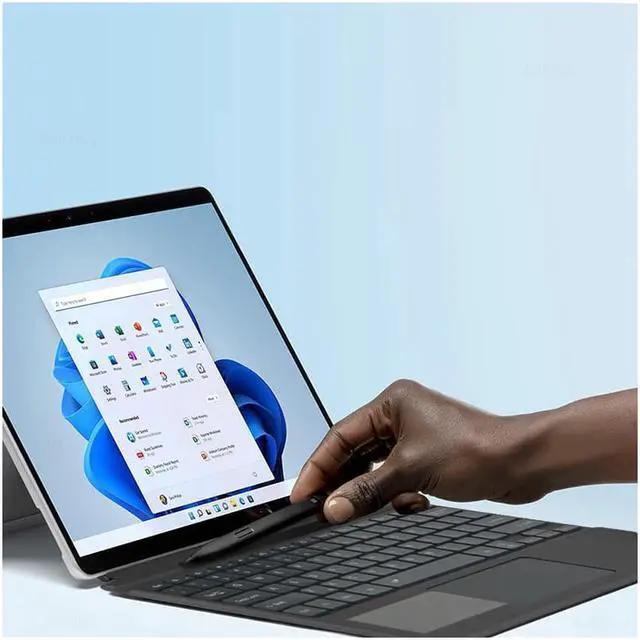 Alt view image 5 of 7 - Type Cover for 13 inch Microsoft Surface Pro 9 / Pro 8 / Pro X, Wireless Thin Bluetooth Keyboard with Trackpad, 7 Colors Backlit, Pencil Holder