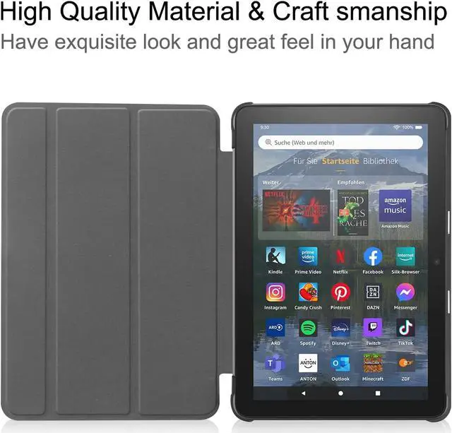 Alt view image 7 of 7 - Case for Amazon Fire HD 8 and Fire HD 8 Plus (12th Generation/10th Generation, 2022/2020 Release) 8" Tablet  - Ultra Lightweight Slim Shell Stand Cover Auto Wake/Sleep with Universal Stylus Pen