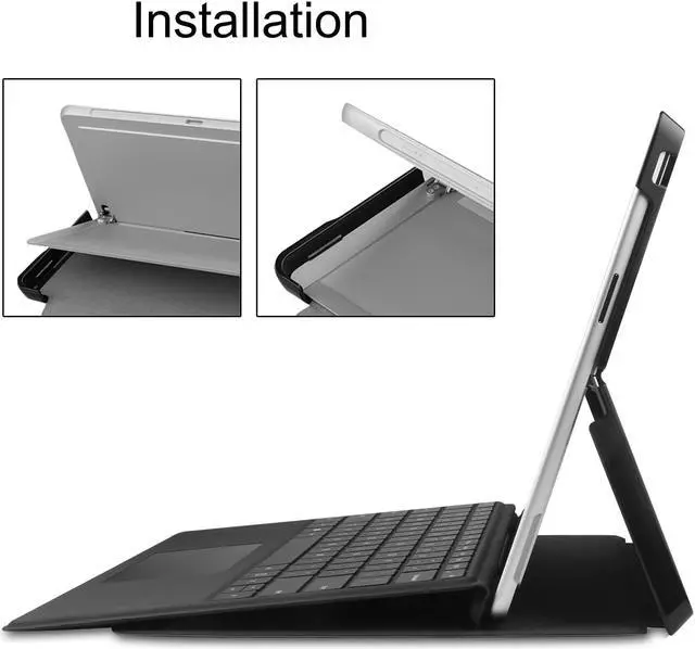 Alt view image 7 of 7 - Microsoft Surface Pro 9 case, Multiple Angle Viewing Business Stand Cover for 13 inch Microsoft Surface Pro 9 2022 Release with Universal Stylus Pen