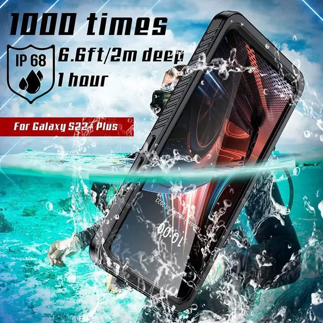 Alt view image 3 of 7 - Samsung Galaxy S22+ Plus Case Waterproof, Full Body Protective Built-in Screen Protector Dustproof Dropproof Heavy Duty Shockproof IP68 Waterproof Clear Cover for Galaxy S22 Plus 5G 6.6 inch