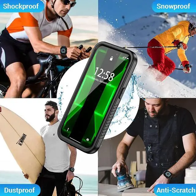 Alt view image 5 of 7 - For iPhone 14 Pro Max Case, IP68 Waterproof Dustproof Shockproof Case with Screen Protector, Full Body Protective Front and Back Cover for iPhone 14 Pro Max 6.7 inch