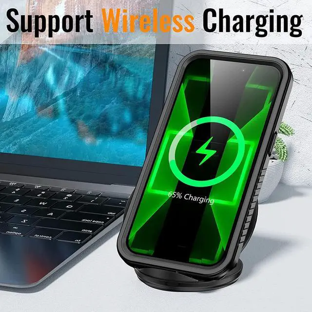 Alt view image 7 of 7 - For iPhone 14 Pro Max Case, IP68 Waterproof Dustproof Shockproof Case with Screen Protector, Full Body Protective Front and Back Cover for iPhone 14 Pro Max 6.7 inch