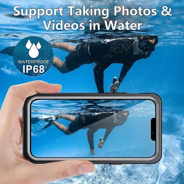 Alt view image 3 of 7 - For iPhone 14 Plus Case Waterproof, Shockproof Bumper Case with Built-in Screen Protector, Dustproof Anti-Scratch Anti-Stain Phone Case for iPhone 14 Plus 5G 6.7 inch