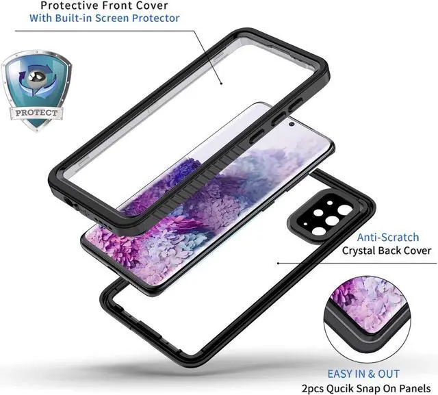Alt view image 6 of 7 - For Samsung Galaxy S20+ Plus Case Waterproof, Shockproof Bumper Case with Built-in Screen Protector, Dustproof Anti-Scratch Anti-Stain Phone Cover for Samsung Galaxy S20 Plus 5G 6.7 inch