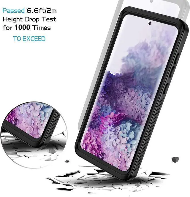 Alt view image 3 of 7 - For Samsung Galaxy S20+ Plus Case Waterproof, Shockproof Bumper Case with Built-in Screen Protector, Dustproof Anti-Scratch Anti-Stain Phone Cover for Samsung Galaxy S20 Plus 5G 6.7 inch