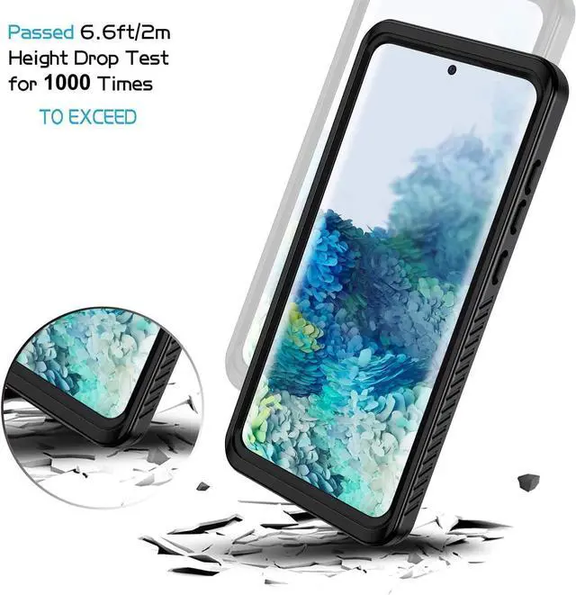Alt view image 4 of 7 - For Samsung Galaxy S20 Case, IP68 Waterproof Dustproof Shockproof Case with Built-in Screen Protector, Heavy Duty Full Body Protective Cover for Galaxy S20 5G 6.2 inch