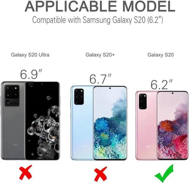 Alt view image 2 of 7 - For Samsung Galaxy S20 Case, IP68 Waterproof Dustproof Shockproof Case with Built-in Screen Protector, Heavy Duty Full Body Protective Cover for Galaxy S20 5G 6.2 inch