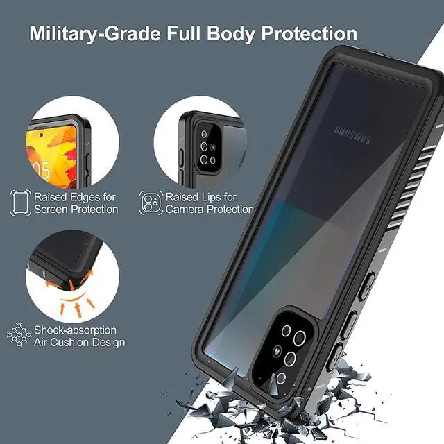 Alt view image 4 of 7 - for Samsung Galaxy A51 5G Case Waterproof, with Built-in-Screen Protector Full-Body 360°Rugged Shockproof IP68 Waterproof Case for Galaxy A51 5G (Not for 4G Version)