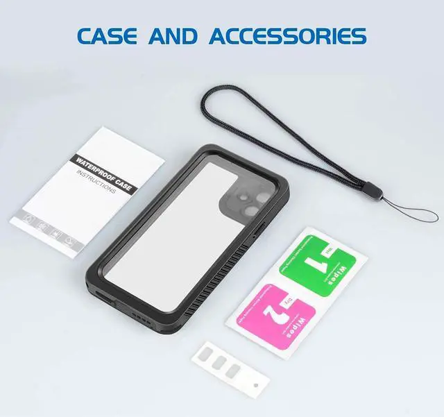 Alt view image 7 of 7 - iPhone 12 Mini Waterproof Case, Shockproof Dustproof Snowproof Fully-Body Protective Cover with Screen Protector Clear Back Cover for iPhone 12 Mini 5.4 inch