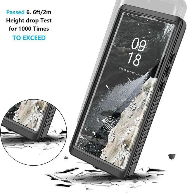 Alt view image 3 of 7 - For Samsung Galaxy S20 Ultra Case Waterproof, Built in Screen Protector 360° Full Body Heavy Duty Protective Shockproof Cover IP68 Underwater Case for Galaxy S20 Ultra 6.9 inch