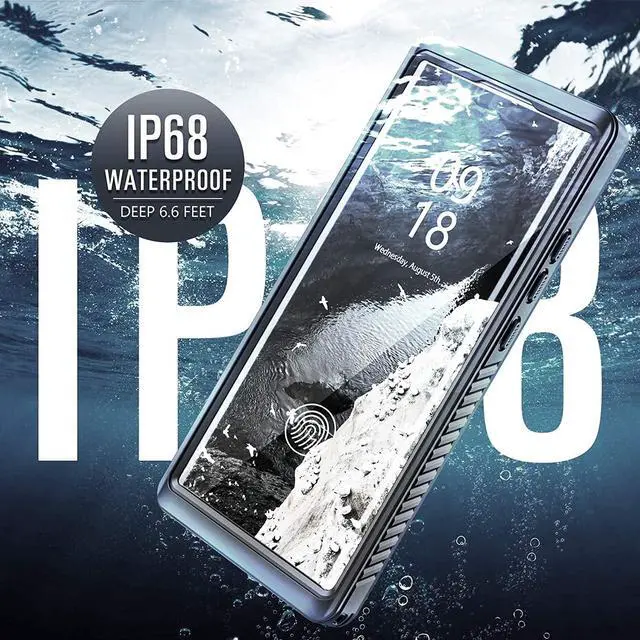 Alt view image 2 of 7 - For Samsung Galaxy S20 Ultra Case Waterproof, Built in Screen Protector 360° Full Body Heavy Duty Protective Shockproof Cover IP68 Underwater Case for Galaxy S20 Ultra 6.9 inch