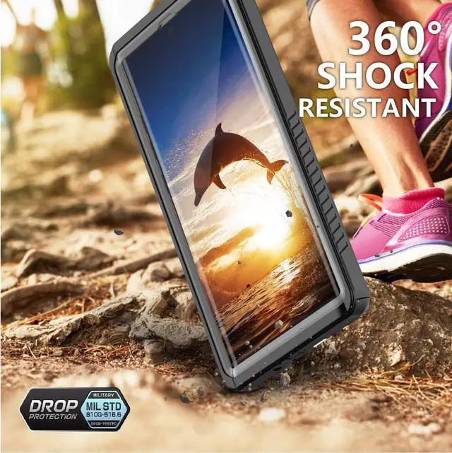 Alt view image 3 of 7 - Galaxy Note 10 Waterproof Case, Built in Screen Protector 360° Full Body Protective Shockproof Cover Dustproof IP68 Underwater Waterproof Case for Galaxy Note 10 6.3 inch