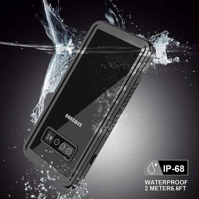 Alt view image 3 of 7 - For Samsung Galaxy S10 4G Case, S10 Waterproof Case with Built-in Screen Protector, Full Body Protective Heavy Duty Shockproof IP68 Waterproof Clear Case for Samsung Galaxy S10 4G 6.1 inch