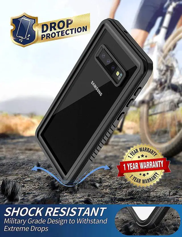 Alt view image 4 of 7 - For Samsung Galaxy S10 4G Case, S10 Waterproof Case with Built-in Screen Protector, Full Body Protective Heavy Duty Shockproof IP68 Waterproof Clear Case for Samsung Galaxy S10 4G 6.1 inch