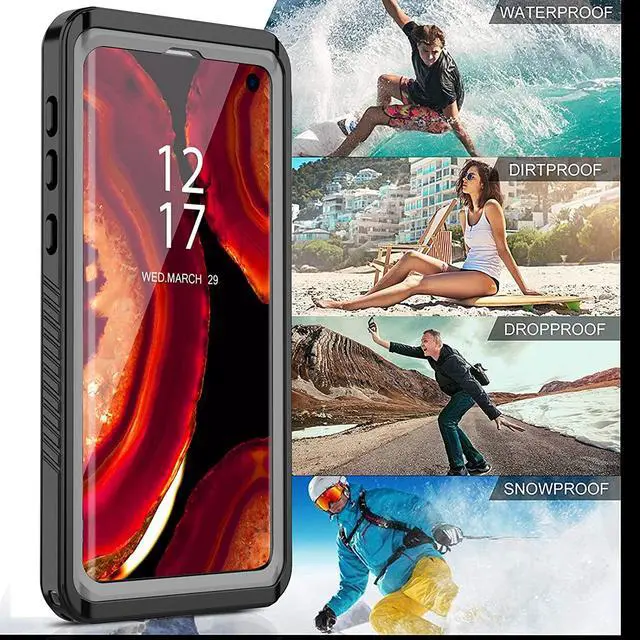 Alt view image 7 of 7 - For Samsung Galaxy S10 4G Case, S10 Waterproof Case with Built-in Screen Protector, Full Body Protective Heavy Duty Shockproof IP68 Waterproof Clear Case for Samsung Galaxy S10 4G 6.1 inch