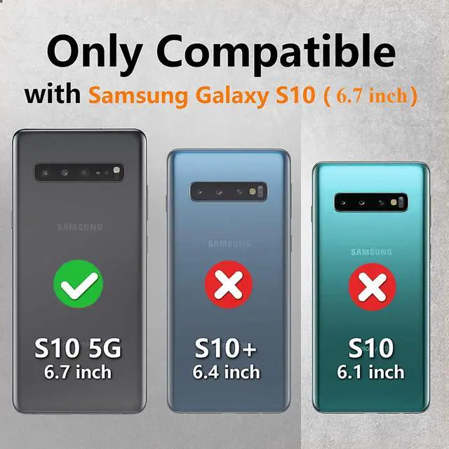 Alt view image 2 of 7 - For Samsung Galaxy S10 5G Case, S10 Waterproof Case with Built-in Screen Protector, Full Body Protective Heavy Duty Shockproof Cover IP68 Waterproof Clear Case for Samsung Galaxy S10 5G 6.7 inch