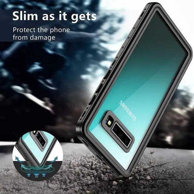 Alt view image 6 of 7 - For Samsung Galaxy S10 5G Case, S10 Waterproof Case with Built-in Screen Protector, Full Body Protective Heavy Duty Shockproof Cover IP68 Waterproof Clear Case for Samsung Galaxy S10 5G 6.7 inch