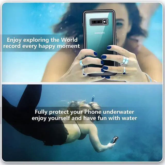 Alt view image 7 of 7 - For Samsung Galaxy S10 5G Case, S10 Waterproof Case with Built-in Screen Protector, Full Body Protective Heavy Duty Shockproof Cover IP68 Waterproof Clear Case for Samsung Galaxy S10 5G 6.7 inch