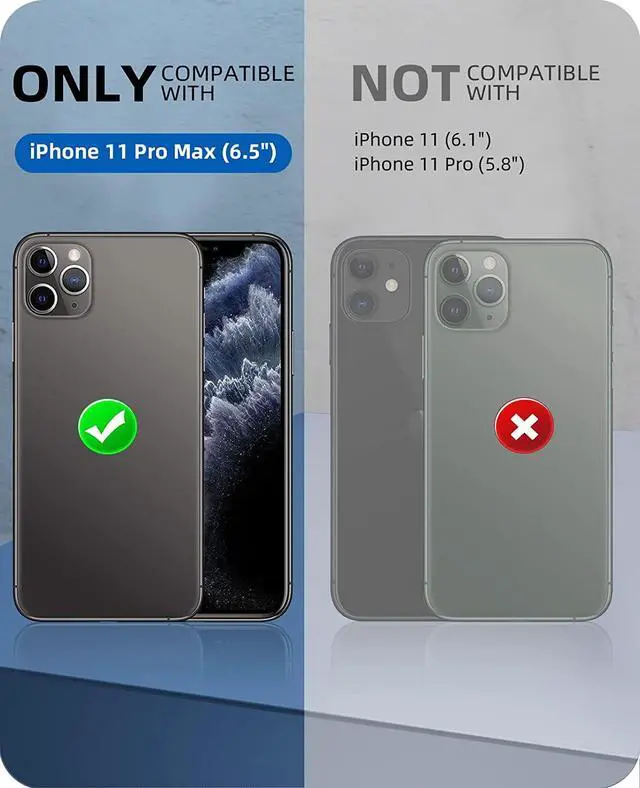 Alt view image 2 of 7 - iPhone 11 Pro Max Waterproof Case, 360 Full Body Protection Underwater Dirtproof Shockproof Clear Cover with Built-in Screen Protector for iPhone 11 Pro Max 6.5 inch