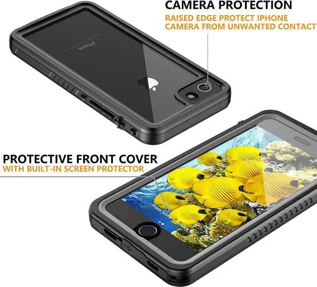 Alt view image 7 of 7 - iPhone SE 2022 Case / iPhone SE 2020 Case / iPhone 7 8 Case Waterproof with Built-in Screen Protector, Full Body Shockproof Protective Cover for iPhone SE3 / SE 2 / 8 / 7