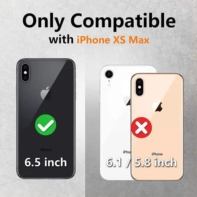 Alt view image 2 of 7 - For iPhone Xs Max Waterproof Case, Built-in Screen Protector Full-Body Clear Back Cover Heavy Duty Shockproof Case for iPhone Xs Max 6.5 inch