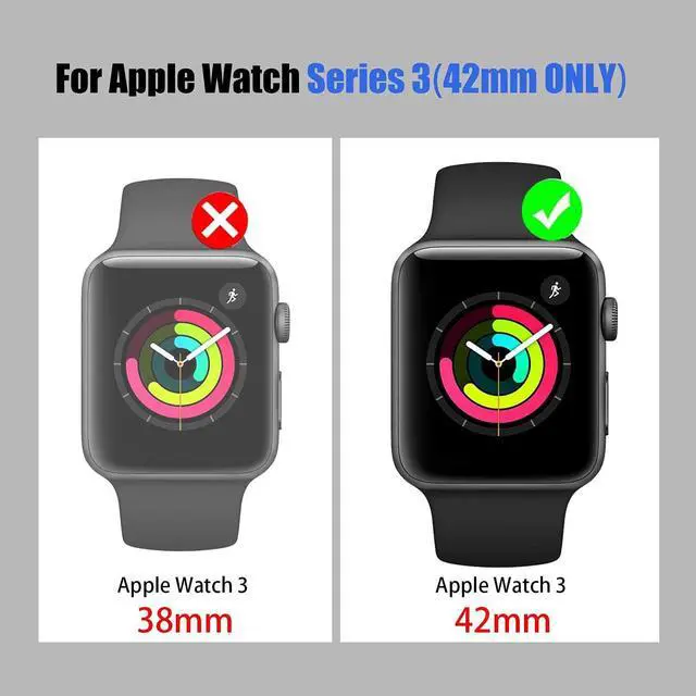 Alt view image 5 of 7 - Waterproof Case for 42mm Apple Watch Series 3 and Series 2 with Built-in Screen Protector Full Body Shell for Waterproof Anti-Scratch Shockproof Impact Resistant with Watch Band