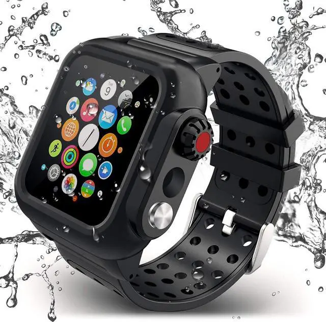 Main image of Waterproof Case for Apple Watch Series 6/5/4 SE 40mm, IP68 Certified Waterproof Shockproof Impact Resistant Apple iWatch Full Body Protective Case with Built-in Screen Protector