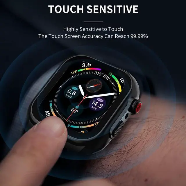 Alt view image 2 of 7 - Compatible with Apple Watch Series 8 / Series 7 41mm Waterproof Case, Full Body Protective Cover with Screen Protector and Band For iWatch S8 S7 41mm
