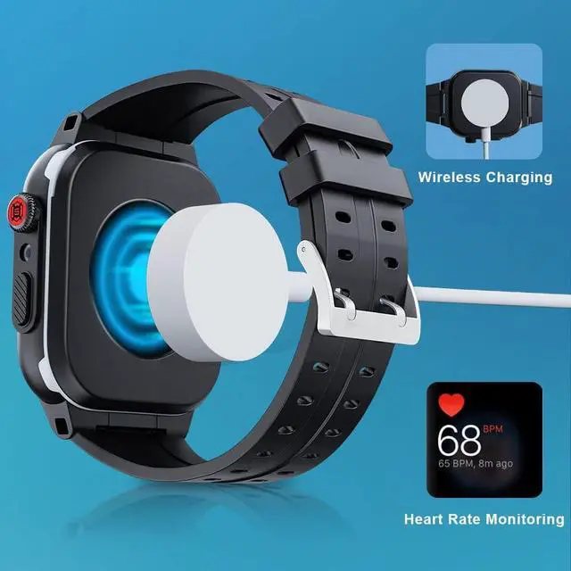 Alt view image 5 of 7 - Waterproof Case for Apple Watch 44mm Series 6/5/4/SE with Premium Band & Screen Protector, IP68 100% Full Waterproof Dustproof Shockproof Protective Case for 44mm iWatch 6/5/4/SE