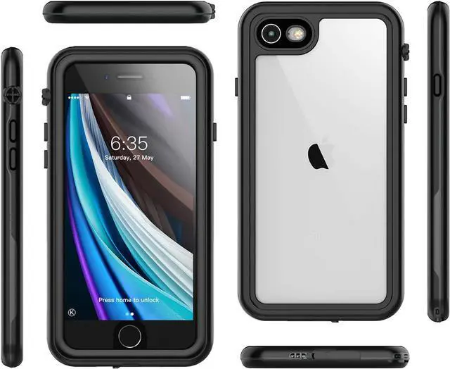 Alt view image 7 of 7 - iPhone SE 2022/ SE 2020 / iPhone 7 / 8 Case Waterproof, Shockproof Full Body with Built-in Screen Protector Anti-Scratch Dustproof Underwater Protective Cover for iPhone 7/8/SE 2020/SE 2022 4.7 inch