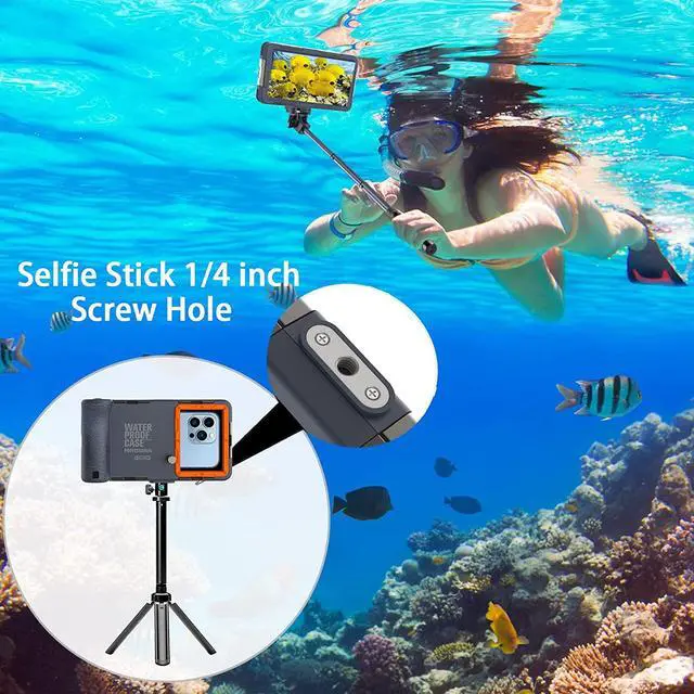 Alt view image 3 of 7 - Diving Phone Case, Underwater Photography Video Housings with Lanyard [50ft/15m], Snorkeling Waterproof Phone Case for iPhone 14/13/12/11 Pro Max Xr/X/Xs Galaxy S22/S21/S20/S10 Ultra Plus LG Motorola